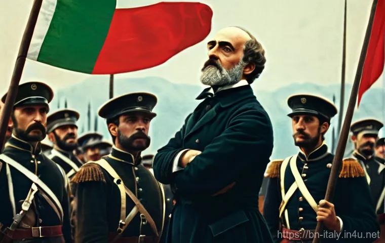 이탈리아 독립운동 - **Prompt 1: Mazzini Ignites Young Italy**
    "A vibrant, dynamic illustration depicting Giuseppe Ma...