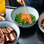 이탈리아 내 한인 마트 및 식당 - **Prompt 1: Bustling Korean BBQ Restaurant in Milan**
    "A vibrant and lively scene inside a moder...